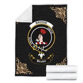 Brodie Crest Tartan Premium Blanket Black